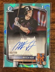 2025 Bowman Chrome Draft Mitch Voit Aqua Lava Refractor Auto /199