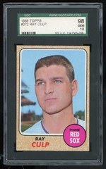 1968 Topps Ray Culp # 272 SGC 10 GEM MINT So SHARP – WOW! Very Rare to Find GM!