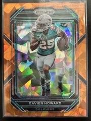 XAVIEN HOWARD #183 2022 PANINI PRIZM Football MIAMI DOLPHINS ORANGE CRACKED ICE