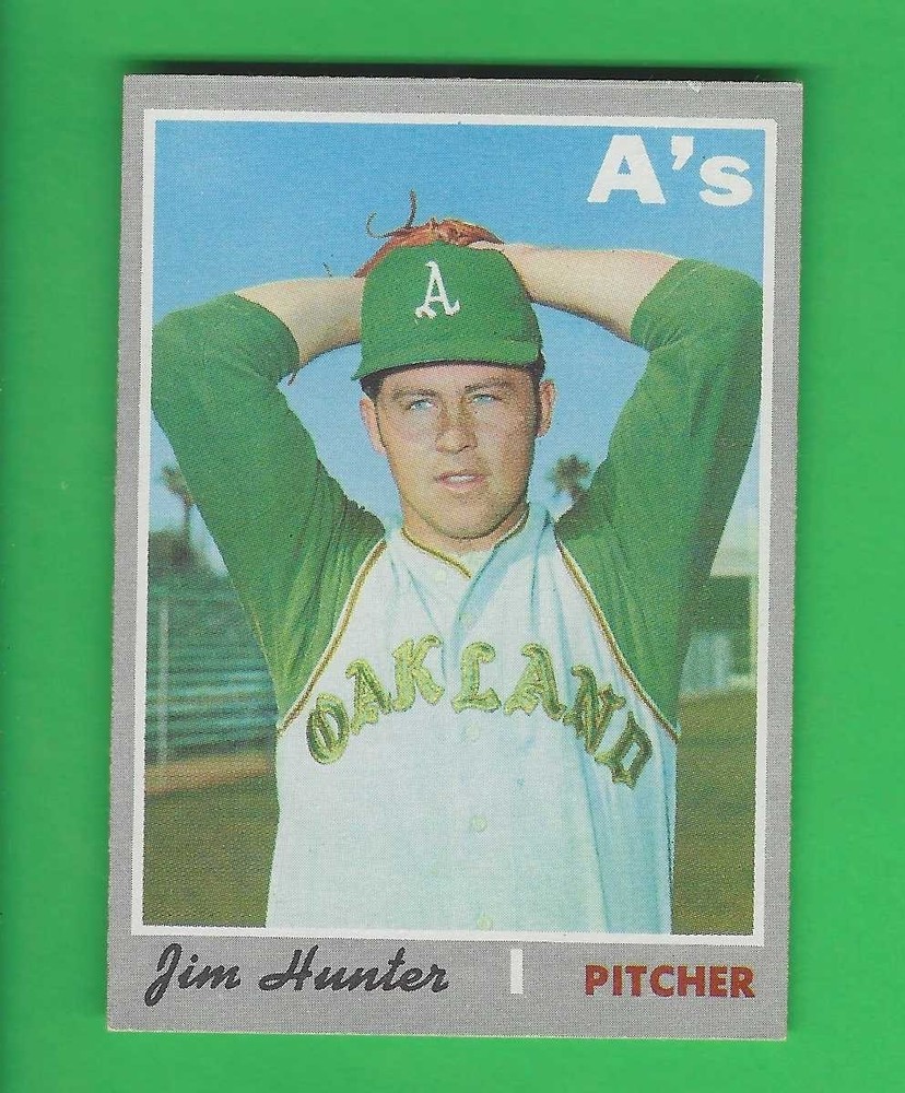 1970 Topps Jim « Catfish » Hunter HOF #565 NM