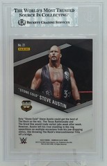 Stone Cold Steve Austin Signed 2023 Donruss Elite WWE Spellbound Card 21 BAS COA