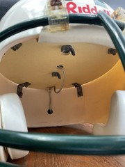 Vintage New York Jets NFL Helmet Phone Telephone On Wood Base Riddell – UNTESTED