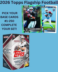 2026 Topps Flagship Football 🏈 BASE SINGLES #1-250 🏈 You Pick! *PRESALE 🔥