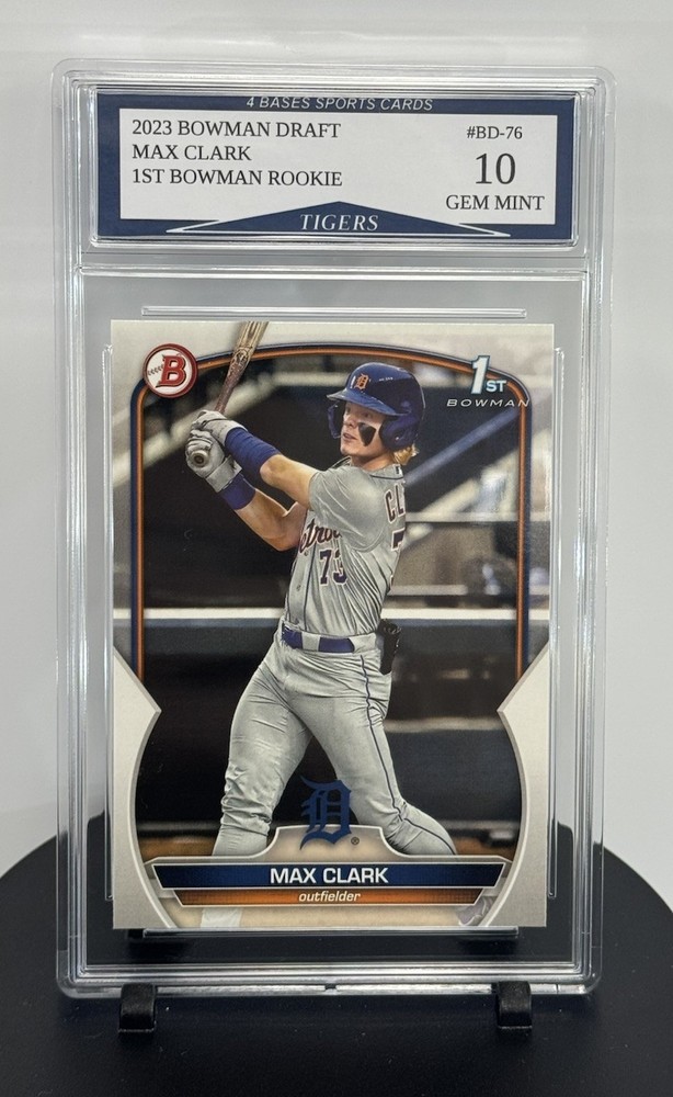 2023 Bowman Draft Max Clark Tigers 1st Bowman Rookie Card #BD-76 Gem Mint 10