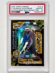 Topps 2025 Topps Chrome Shai Gilgeous-Alexander Clutch Gene CG-9 Gold /50 PSA 10