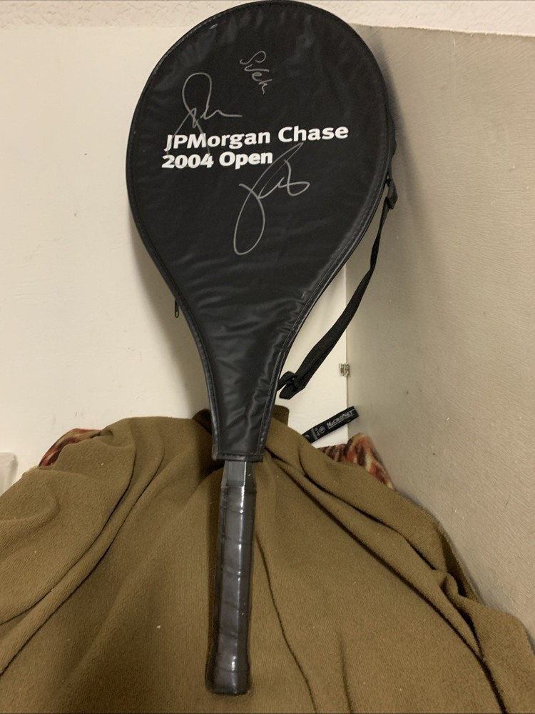 Signed Venus And Serena Williams Svetlana Kuznetsova Racket 2004 JPMorgan Chase