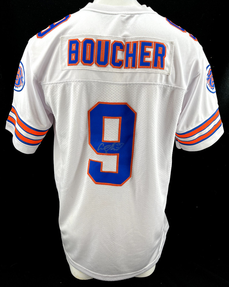Autographed Waterboy Mud Dogs Football Jersey Adam Sandler Signed White Men&rsquo;s M