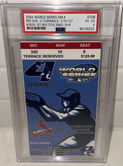 2004 MLB World Series Game 4 PSA Ticket Stub Red Sox Clincher 1 WS TITLE 1918