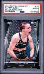2026 Topps Chrome UFC Fatima Kline #158 RC Rookie Black Refractor /10 PSA 8