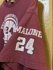 Rare Vintage Nike Moses Malone Petersburg High Basketball T Shirt XXL Thrashed