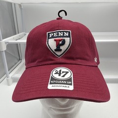 NEW 47 Brand Clean Up University Of Pennsylvania Penn Quakers Maroon Hat Dad Cap