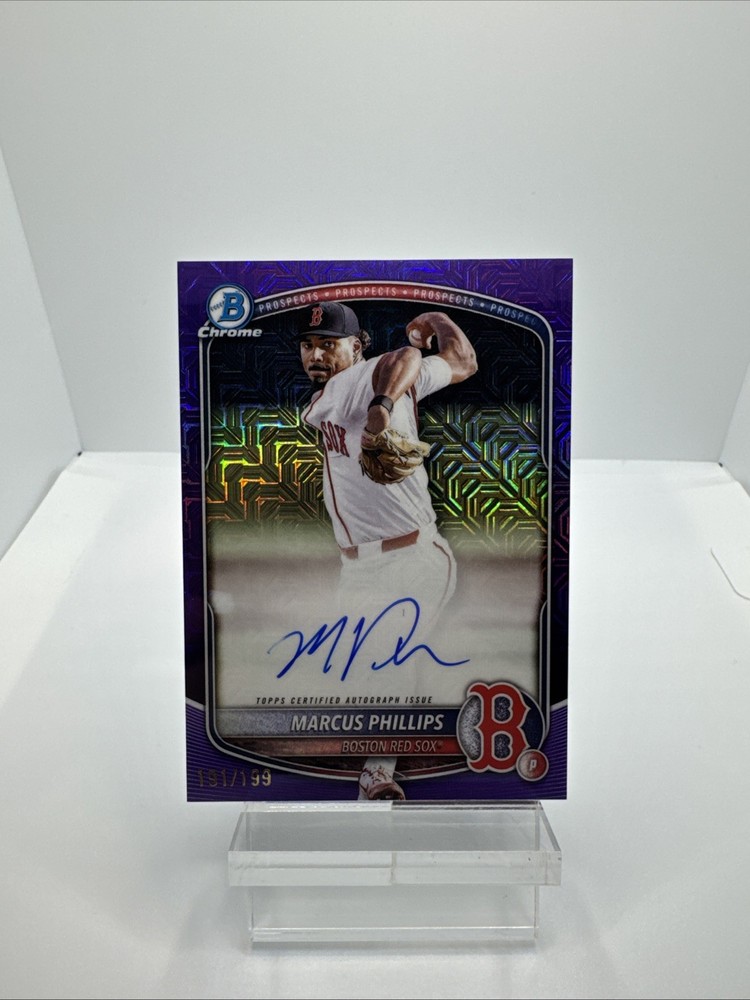 2025 Bowman Draft Marcus Phillips Chrome Auto Purple Refractor #&rsquo;d/199