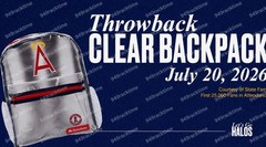 2026 ANGELS THROWBACK CLEAR BACKPACK STADIUM GIVEAWAY 7/20/26 NEW SGA