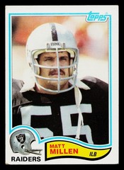 1982 Topps – Matt Millen #196 (RC) Rookie NFL Football Card Oakland Raiders