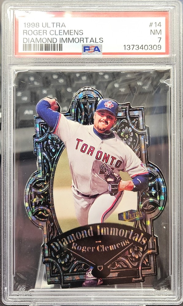 1998 Ultra Diamond Immortals #14 Roger Clemens PSA 7 BLUE JAYS POP4 HIGHER 2