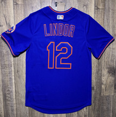 New York Mets Francisco Lindor #12 Blue Men&rsquo;s Baseball Jersey Size S-2XL NWT