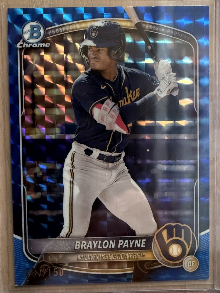 Braylon Payne #/150 – 2025 Bowman Chrome Blue RayWave Refractor #BCP-148