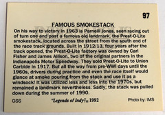 Vintage Parnelli Jones AUTOGRAPHED Indycar 1992 Legends of Indy #97 *MINT*