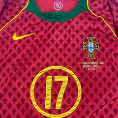 2004 Portugal Home Retro Jersey Ronaldo #17 Short Sleeve Vintage Retro Iconic