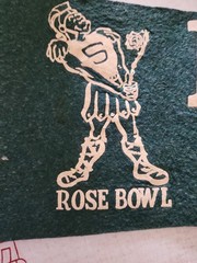 Vtg 56 Michigan State Felt Rose BOWL Pennant 24&Prime; Spartans Football