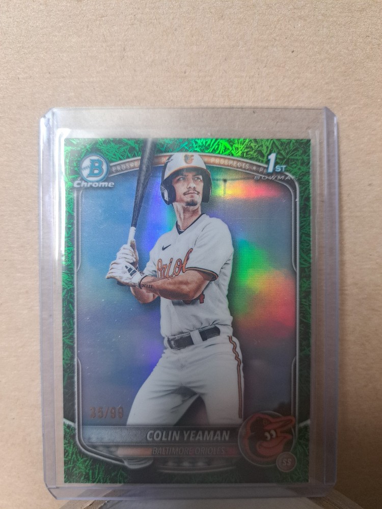 2025 Bowman Draft – Chrome Colin Yeaman #BDC-47 Green Grass Refractor /99 (RC)