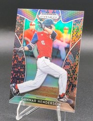 GUNNAR HENDERSON ~ 2019 Panini Prizm Draft Picks #52 ~ Red & Black Snake Skin 🐍