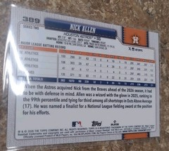 2026 Topps Nick Allen Aqua Foil and Rainbow Foil
