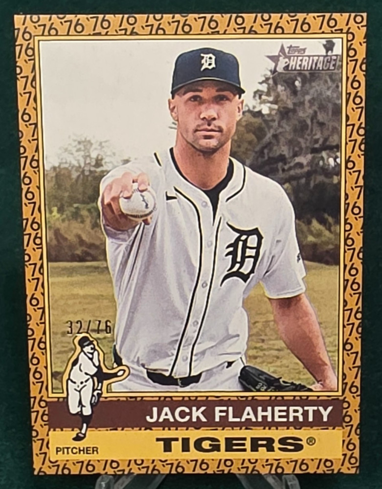 2025 Topps Heritage High Series JACK FLAHERTY #661 Color Of The Year SP 32/76