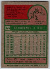 1975 Topps Roy White New York Yankees #375