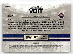 2025 Bowman Draft #BDN-4 Mitch Voit Bowman Draft Night Refractor RC #/250