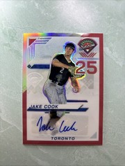 2025 Panini Prospect Edition Jake Cook #74 Toronto Red Autograph Prizm /199