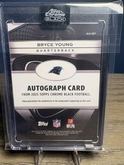 2025 Topps Chrome Black Autograph Bryce Young Auto #AU-BY