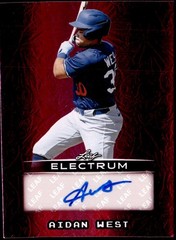 2026 Leaf Electrum – Base Autographs Pink #BA-AW2 Aidan West #/4