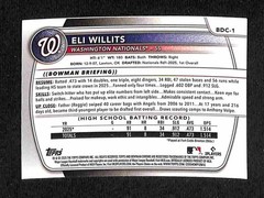 2025 Bowman Draft – Eli Willits Chrome 1st Bowman #BDC-1 Washington Nationals