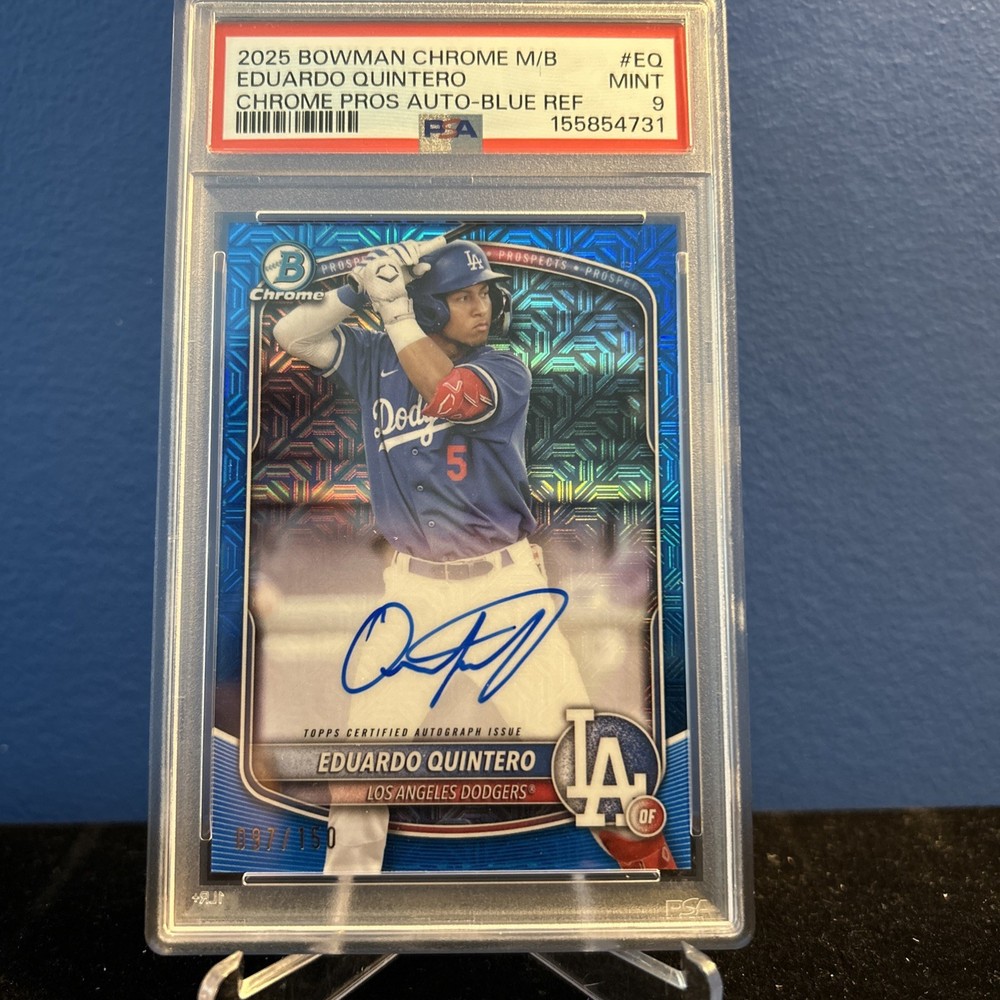 2025 Bowman – Chrome Prospect Mega Box Autographs Eduardo Quintero #BMA-EQ Blue