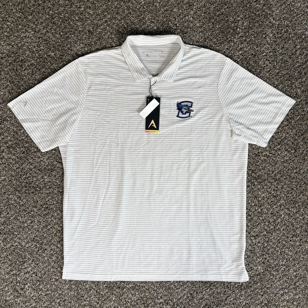 Creighton Bluejays Shirt Men’s XL White NCAA Golf Antigua Stripe Polo New