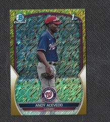 Andy Acevedo 2023 Bowman Chrome 1st Gold Shimmer 21/50