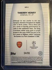 Thierry Henry /99 Topps 2025 UEFA Champions League Best of the Best BOTB-3