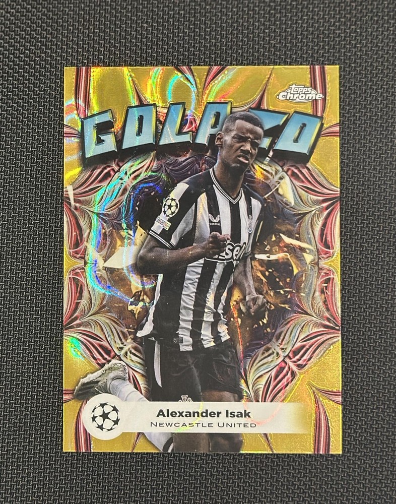 2023-24 Topps Chrome Alexander Isak SP (1:960) Gold Lava Golazo #GL-3 Liverpool