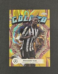 2023-24 Topps Chrome Alexander Isak SP (1:960) Gold Lava Golazo #GL-3 Liverpool