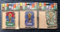 Official FIFA World Cup 2026 Magnet Laser Cut 2-Layered Icon CAN MEX USA Lot 3