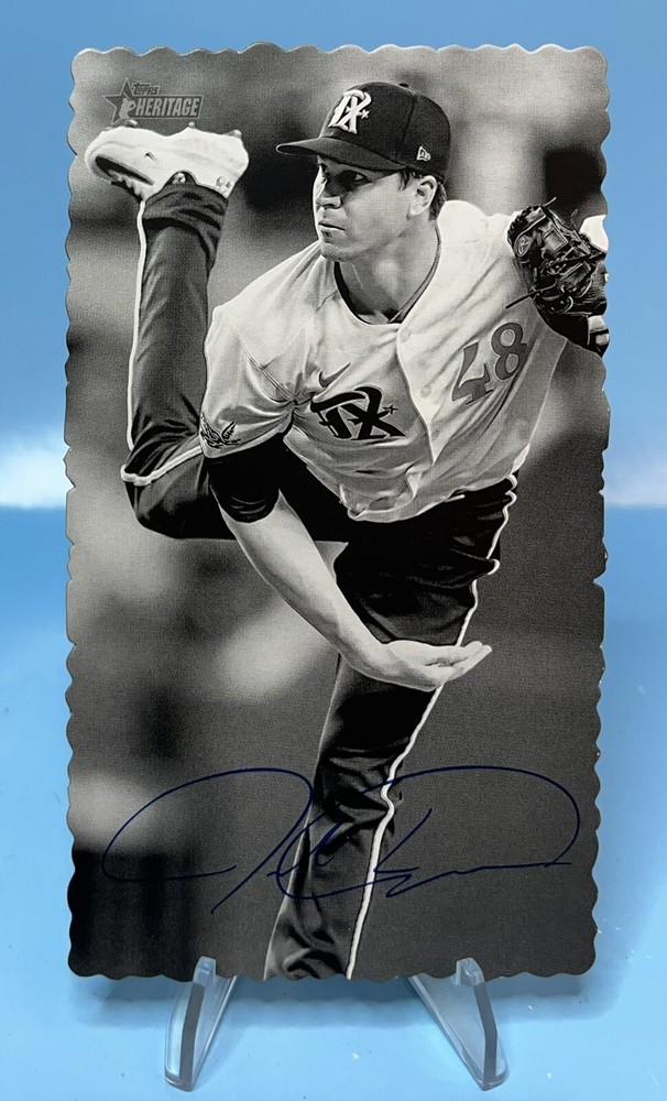 2023 Topps Heritage #DB-5 Jacob deGrom Deckle Edge Boxloader High Number
