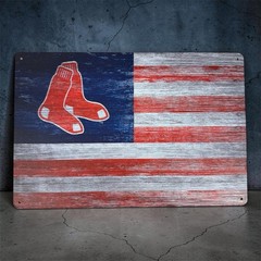Boston Red Sox Vintage Style Tin Bar Sign Poster Man Cave Collectible