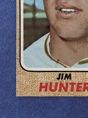 1968 Topps #385 Jim Catfish Hunter Oakland A’s HOF Vintage Baseball Card