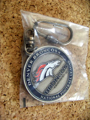 Denver Broncos Mile High Stadium key ring with carabiner metal AIBM