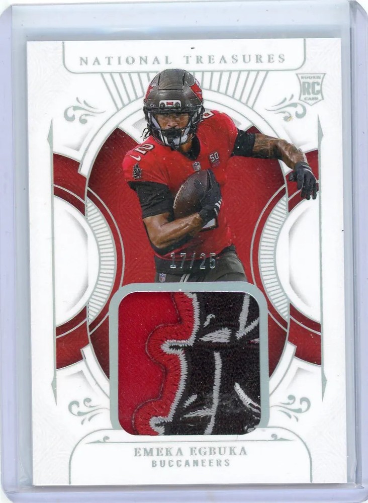 Emeka Egbuka – 2023 Panini National Treasures Treasured Patches RC 17/25 Patch