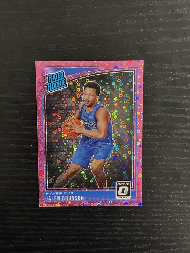 2018 Optic 08/20 JALEN BRUNSON #179 Rated Rookie Pink Disco Fast Break Prizm