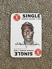 1968 Topps Game Hank Henry Aaron #4 NM-MT OC HOF Atlanta Braves Legend!