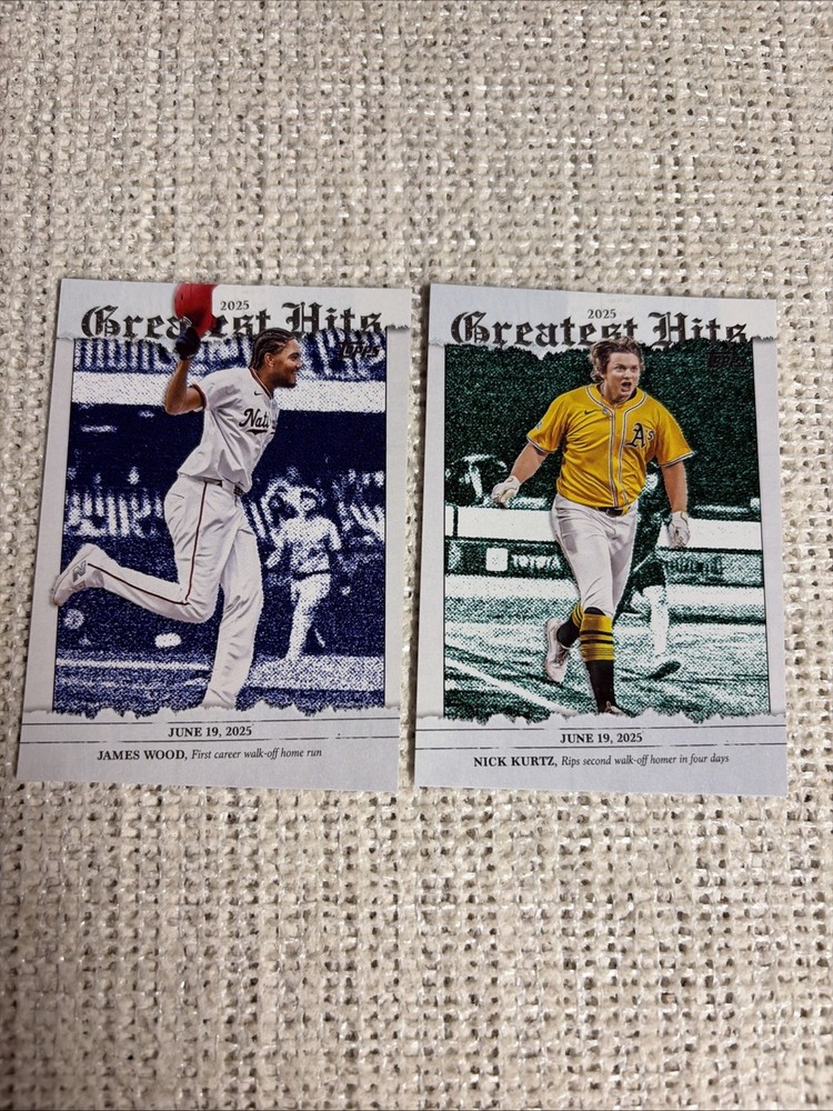 2026 Topps Baseball- Greatest Hits Insert -#GH-4 James Wood & #GH-Nick Kurtz –