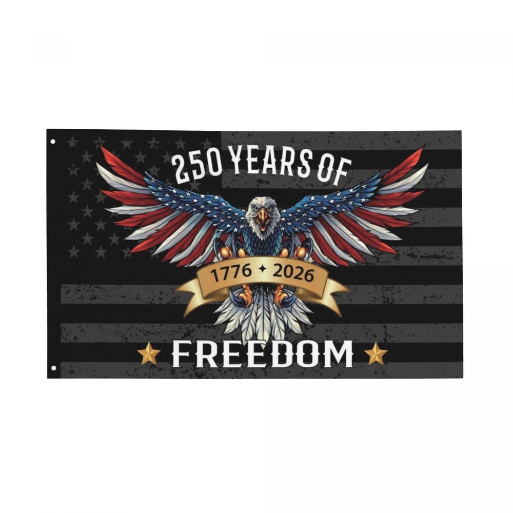 250 Years America Flag – 3×5 FT (60 inches x 36 inches), 250 Black